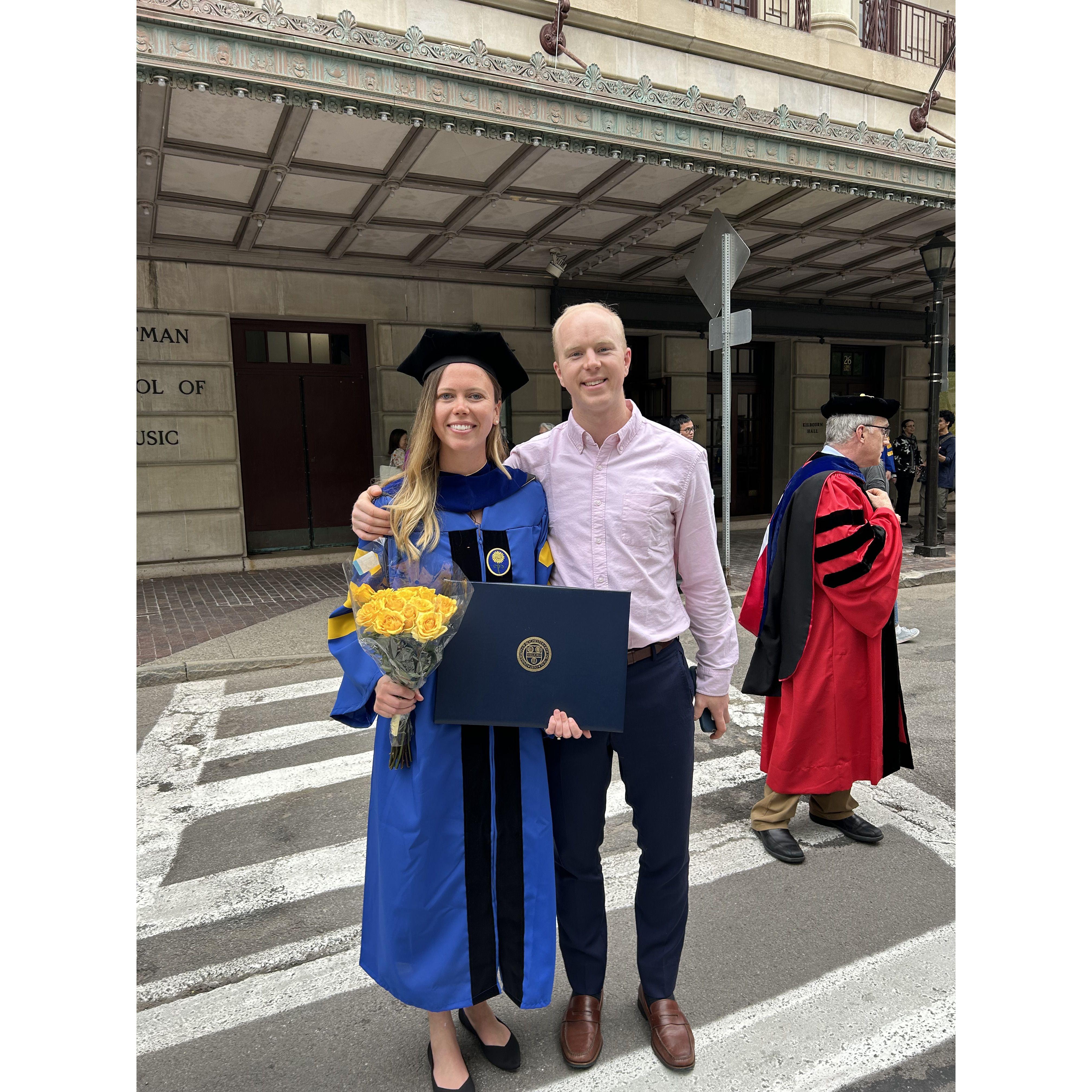 Dr. Christensen with her biggest supporter