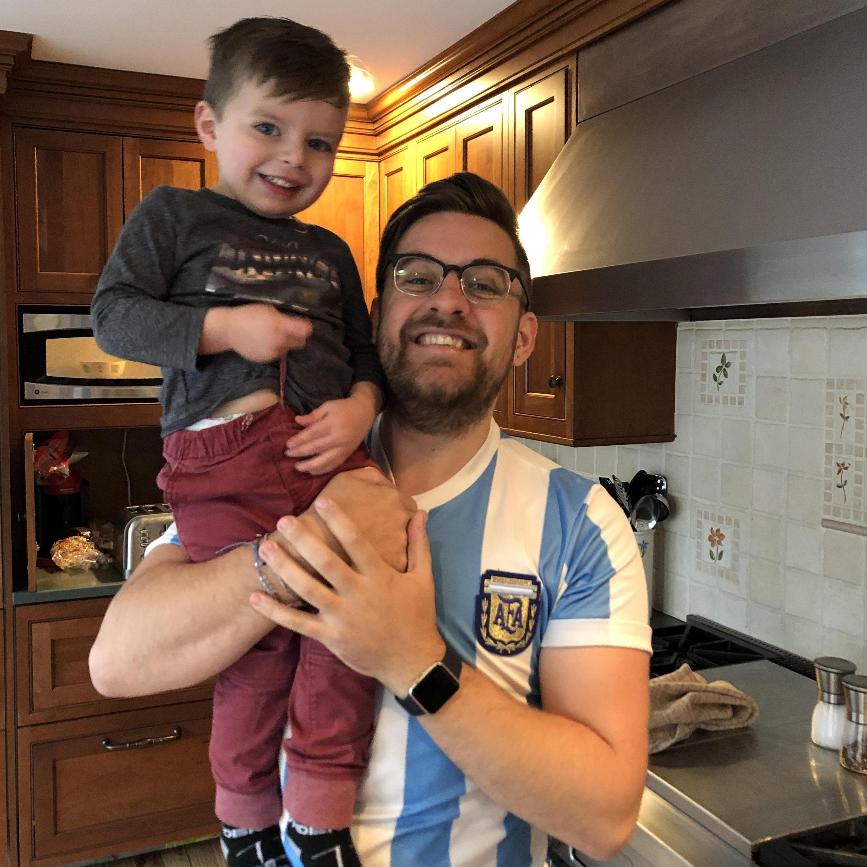 Uncle Andy loves Caiden (and Quinn)!