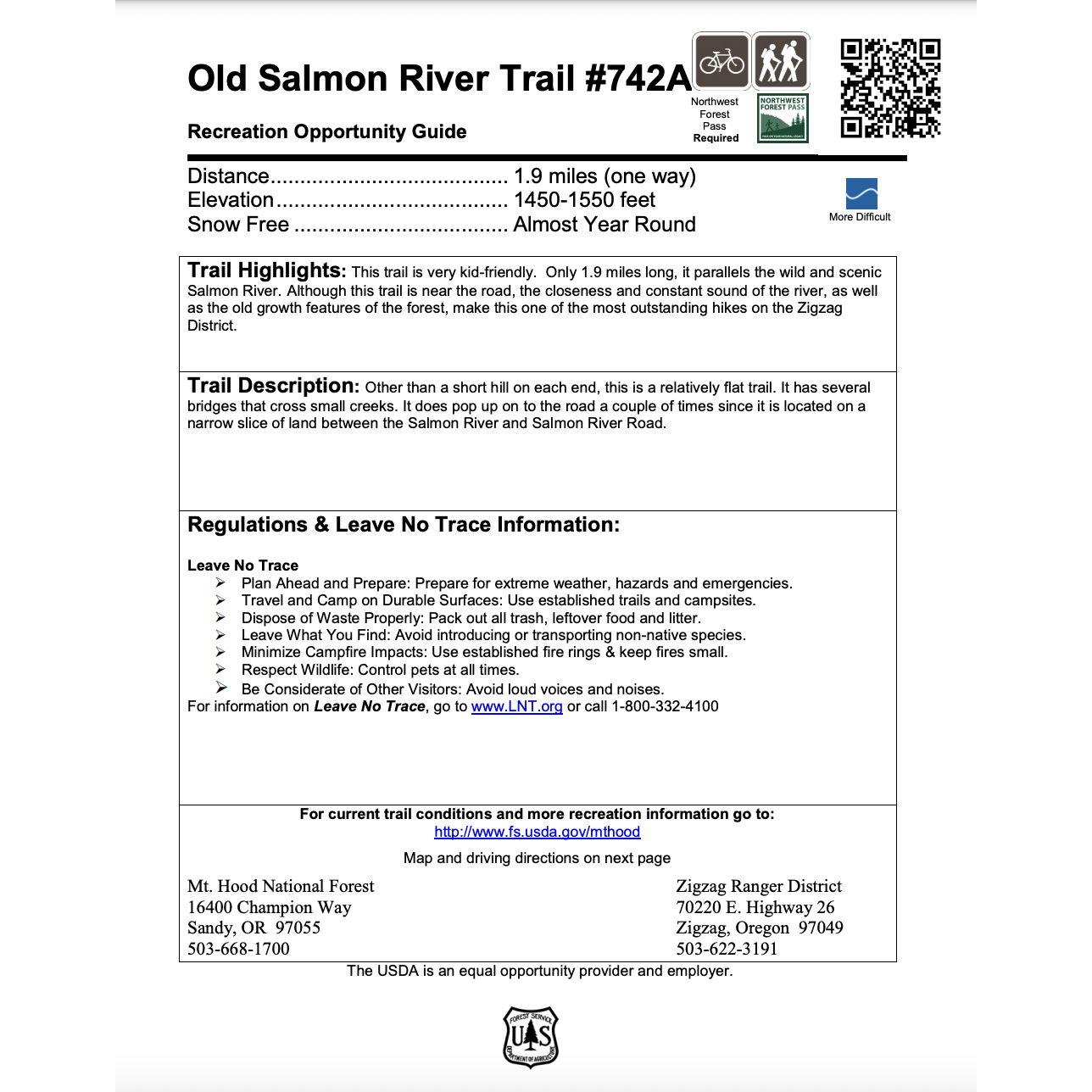 Old Salmon River Trail Description
