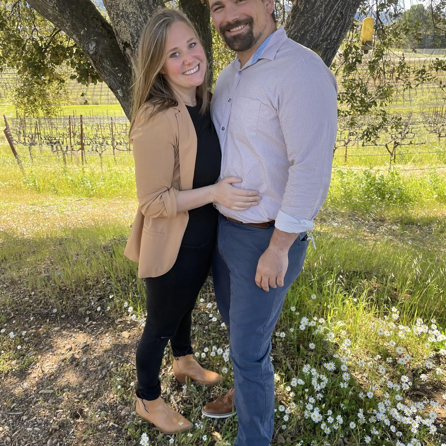 Wine tasting with friends, in Sonoma County
