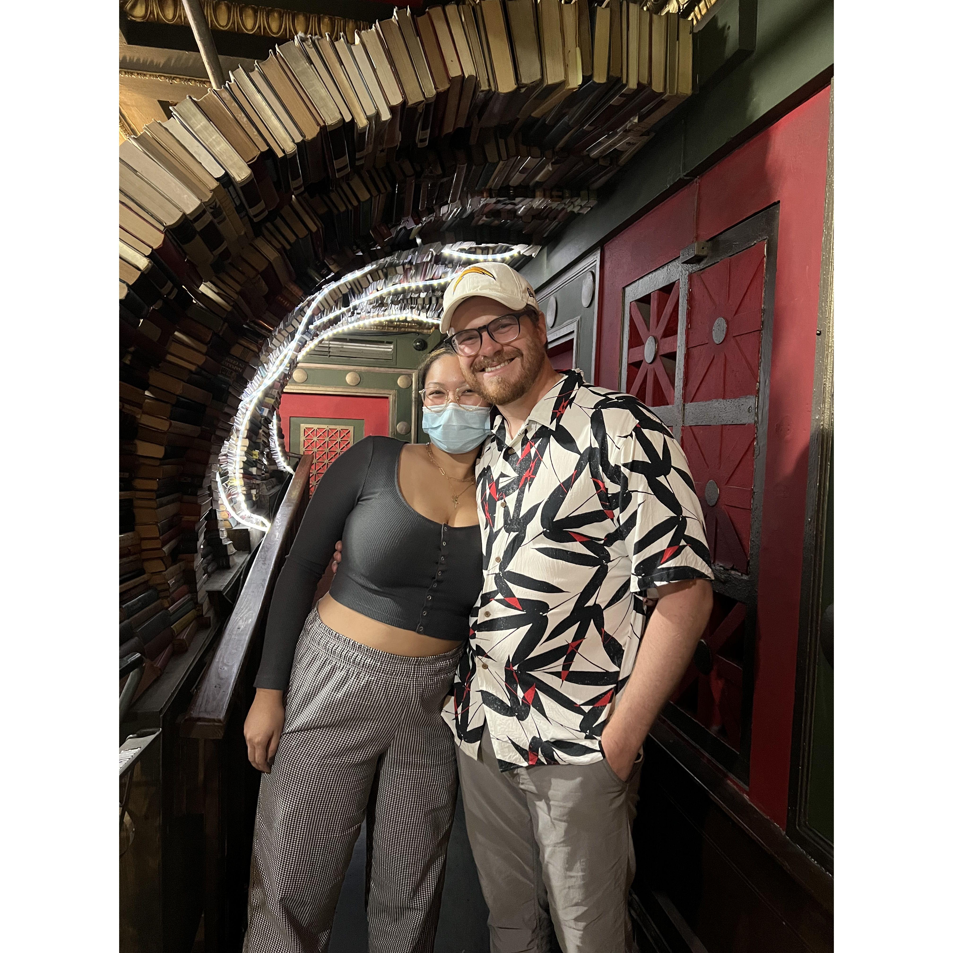 Our first picture together in November 2022. Daniel took Ariana to The Last Bookstore in Downtown LA for her birthday :)