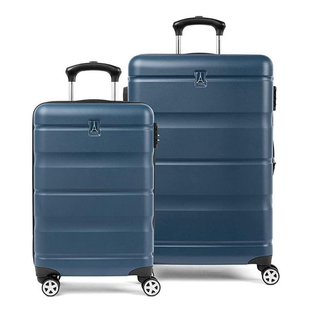 Travelpro Runway 2 Piece Luggage Set, Carry-on & Convertible Medium to Large Check-in Hardside Expandable Luggage, 8 Spinner Wheels, TSA Lock, Hardshell  Suitcase, Teal Blue