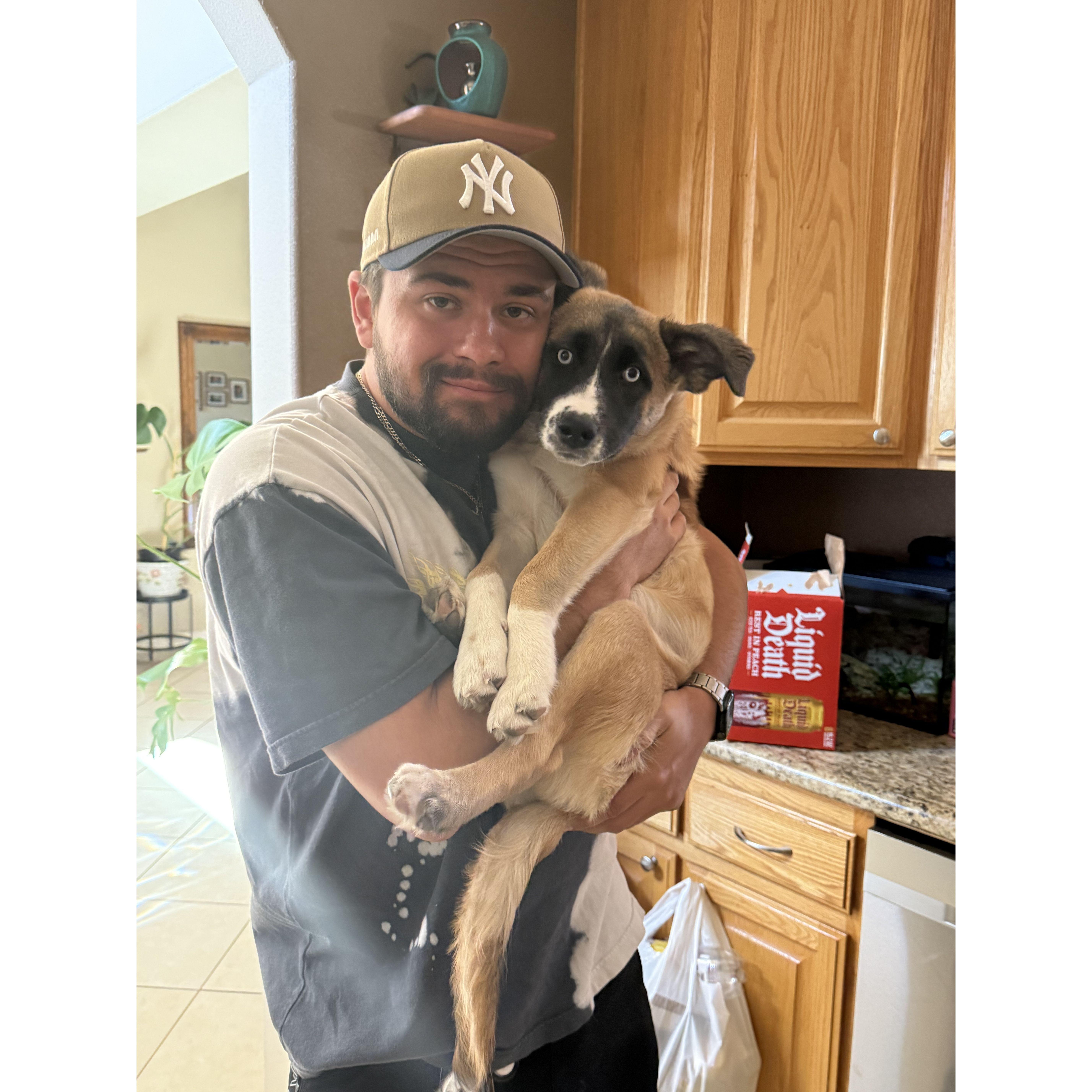 We got a puppy named Mika