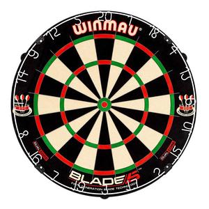 Winmau Blade 5 Dual Core Bristle Dartboard with Increased Scoring Area and Improved Dart Deflection for Reduced Bounce-Outs