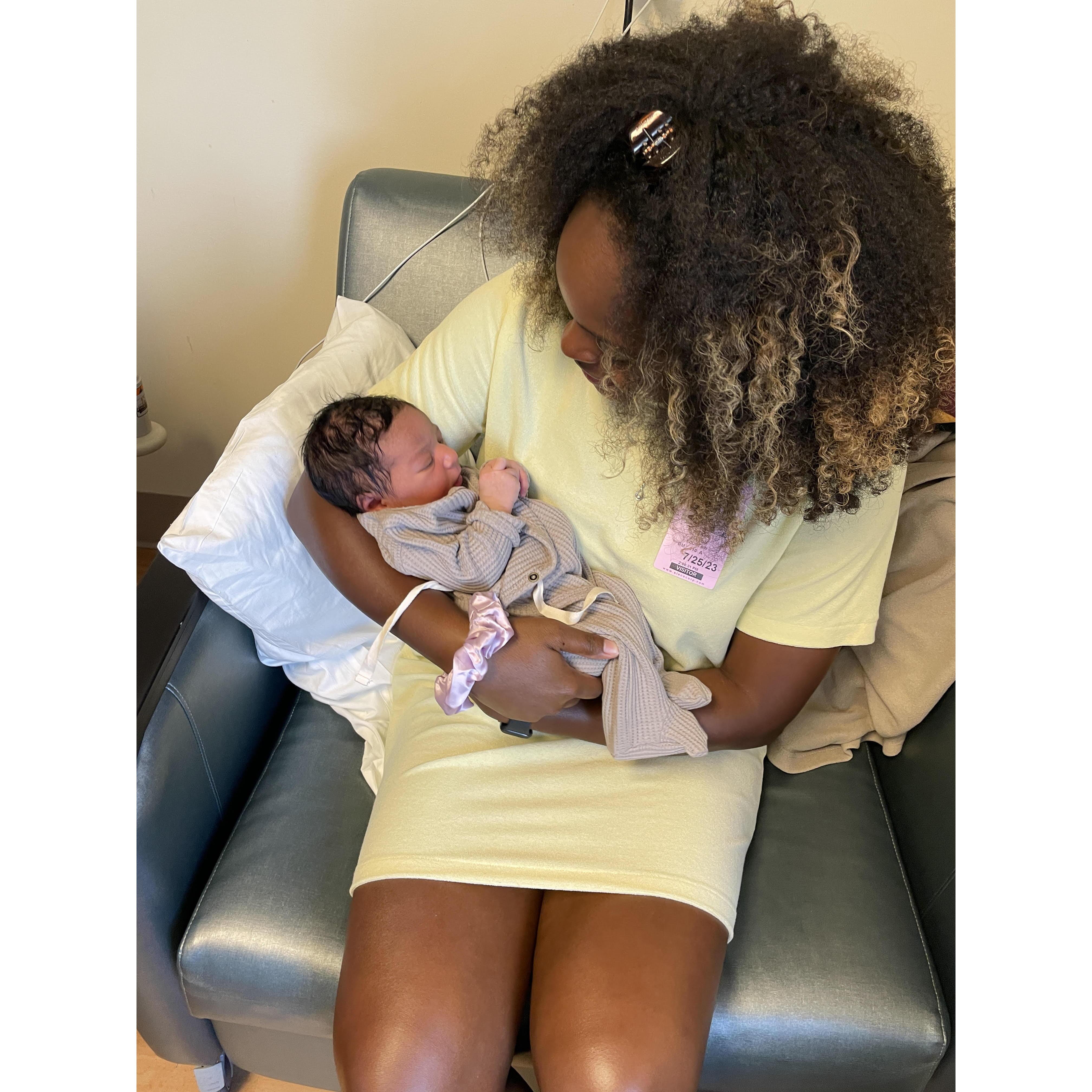 NaKia meeting baby Pateyn for the first time!