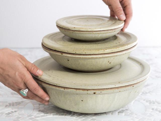 Set of Nesting Covered Bowls (Sarah Kersten Studio)