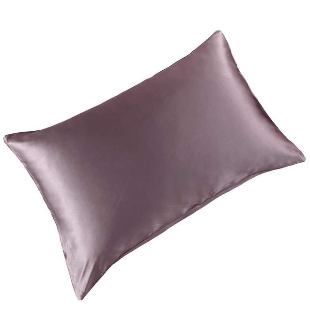 TAIHU SNOW - THXSILK Silk Pillowcase for Hair and Skin-Mulberry Silk Pillow Cover-Hypoallergenic with Hidden Zipper-19 Momme Natural Mulberry Silk on Both Sides-Standard Size 20" x 26", Purple