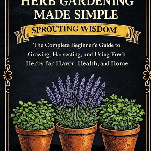 Sprouting Wisdom: Herb Gardening Made Simple: The Complete Beginner's Guide to Growing, Harvesting, and Using Fresh Herbs for Flavor, Health, and Home