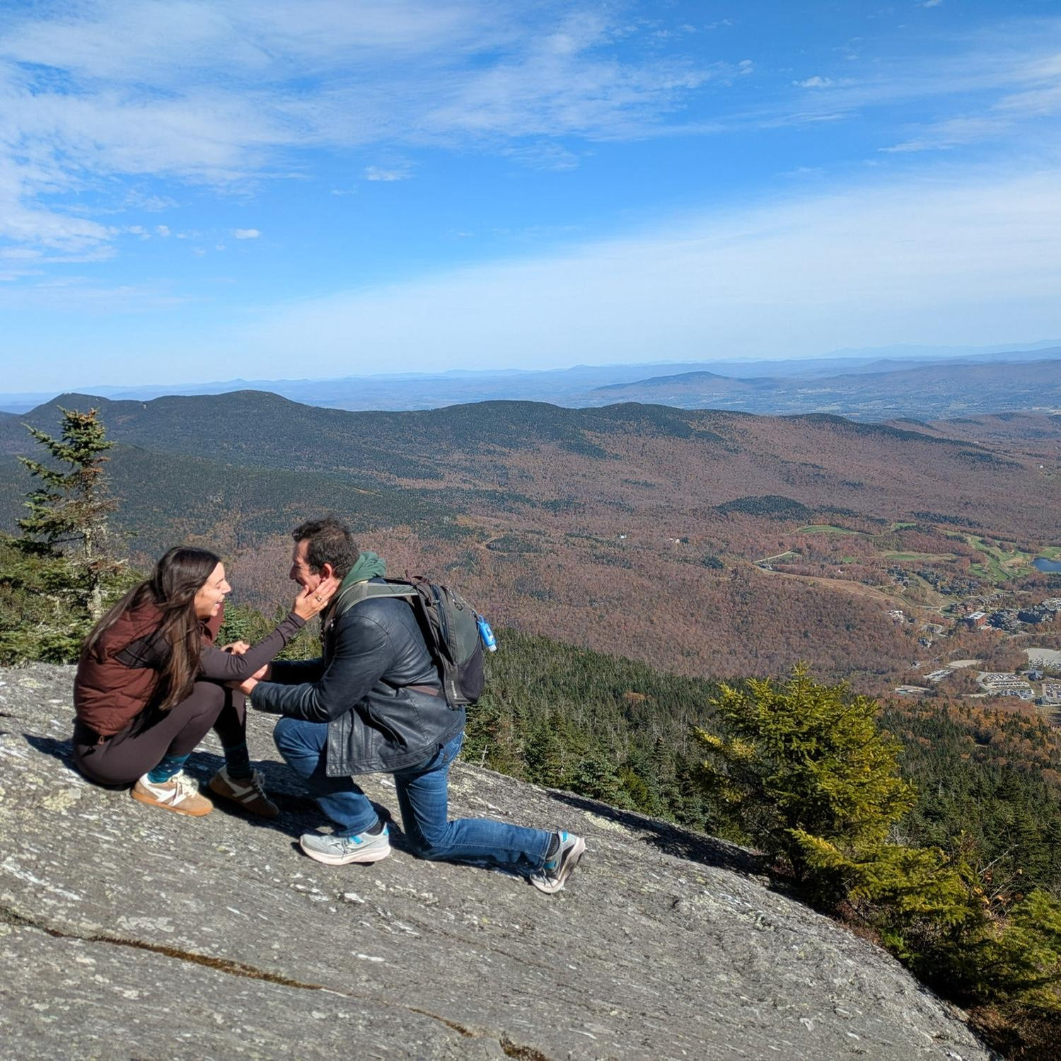 Mount Mansfield, Stowe VT. Engaged 10-12-25!