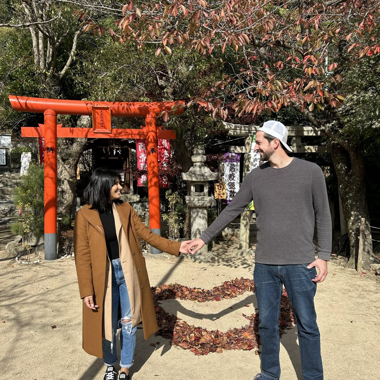 This leaf art was already there! Kobe, Japan