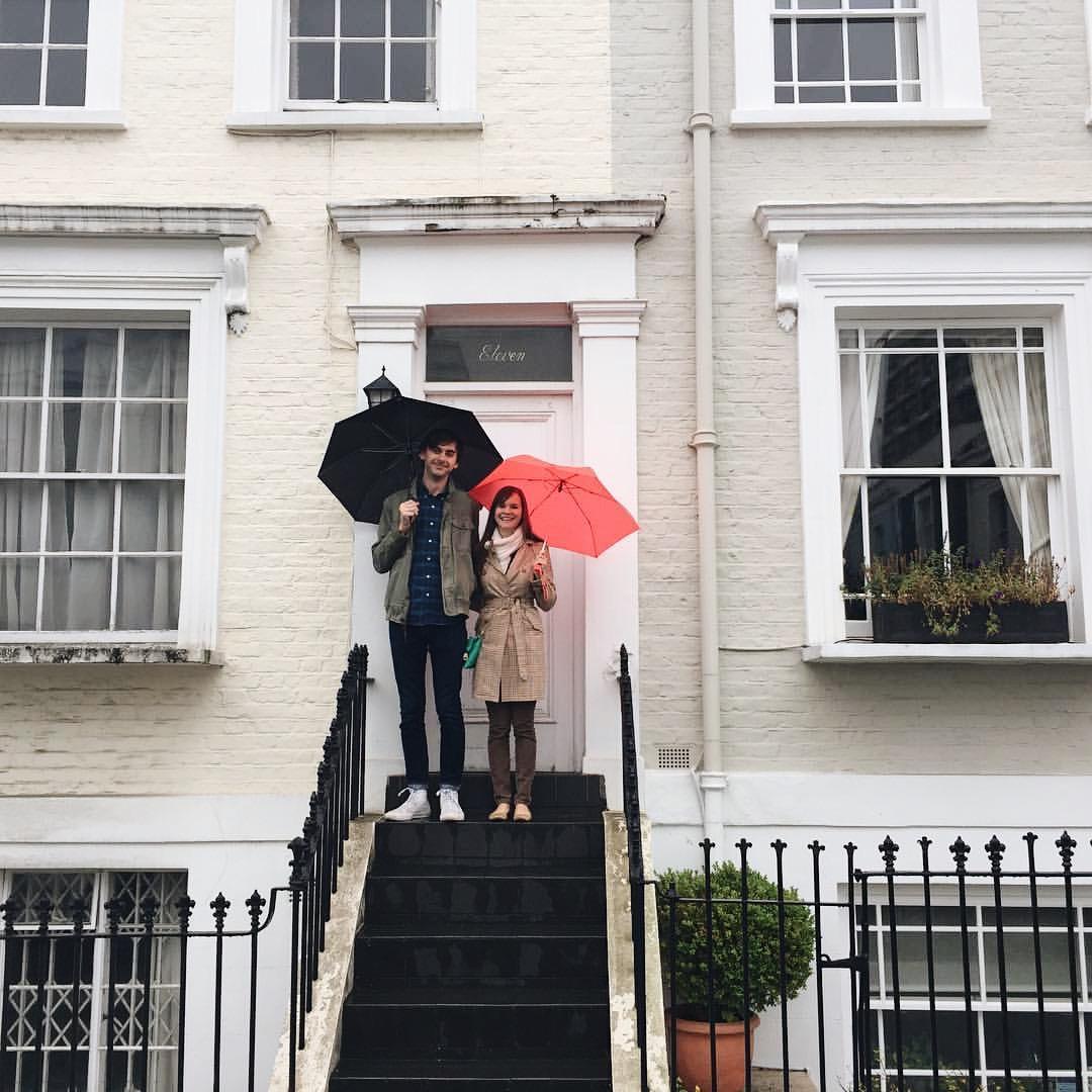 London, UK – Standing on the steps of a townhouse we helped renovate in Notting Hill (2016)