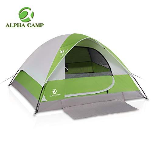 ALPHA CAMP 2~4 Person Camping Dome Tent with Carry Bag, Lightweight Waterproof Portable Backpacking Tent for Outdoor Camping/Hiking