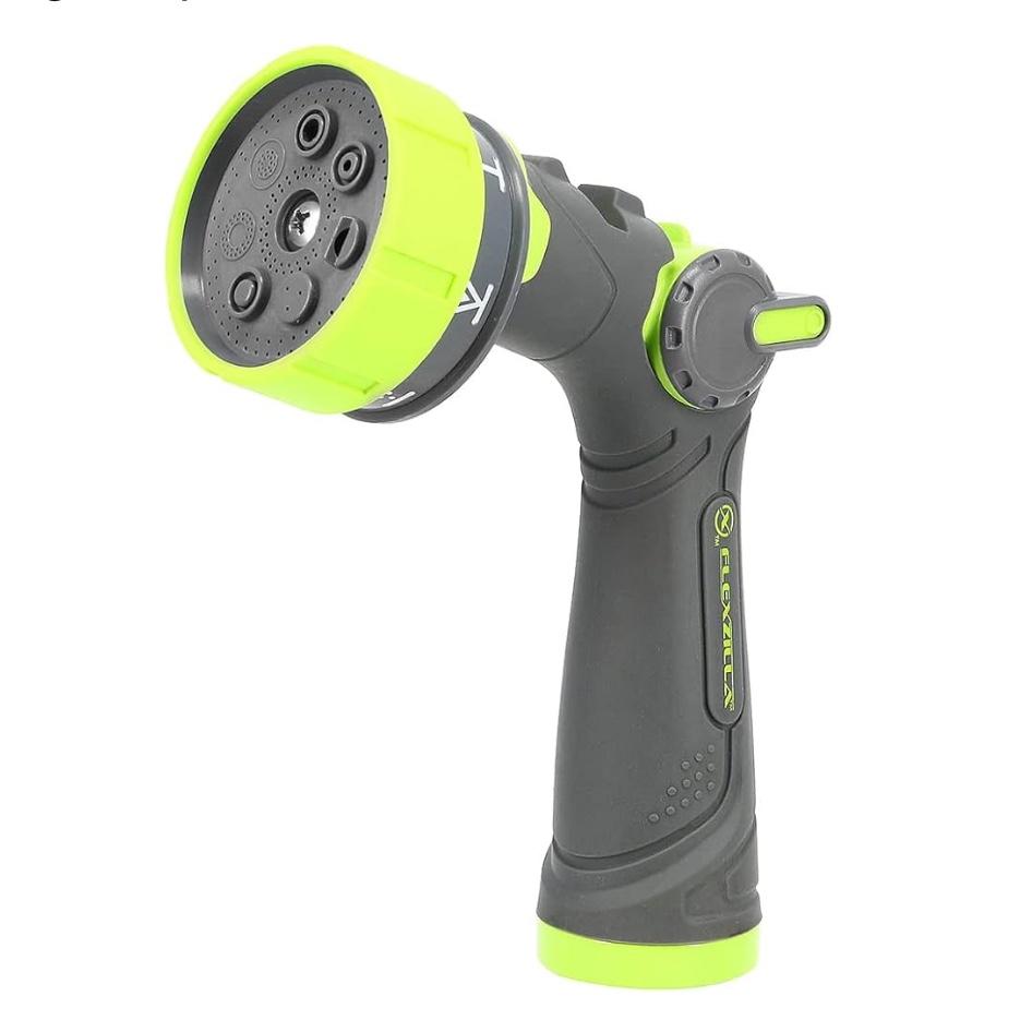 Flexzilla 7-Pattern Adjustable Flow Garden Hose Nozzle Sprayer with Easy to Use Thumb Control, Lightweight & Durable