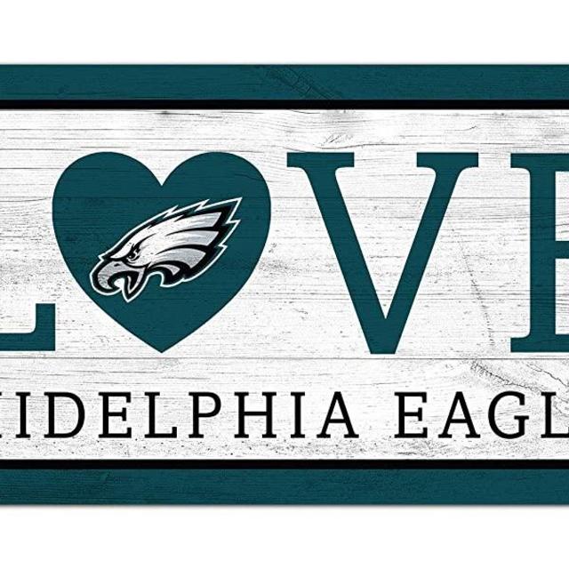 Fan Creations NFL Philadelphia Eagles Unisex Philadelphia Eagles Love Sign, Team Color, 6 x 12