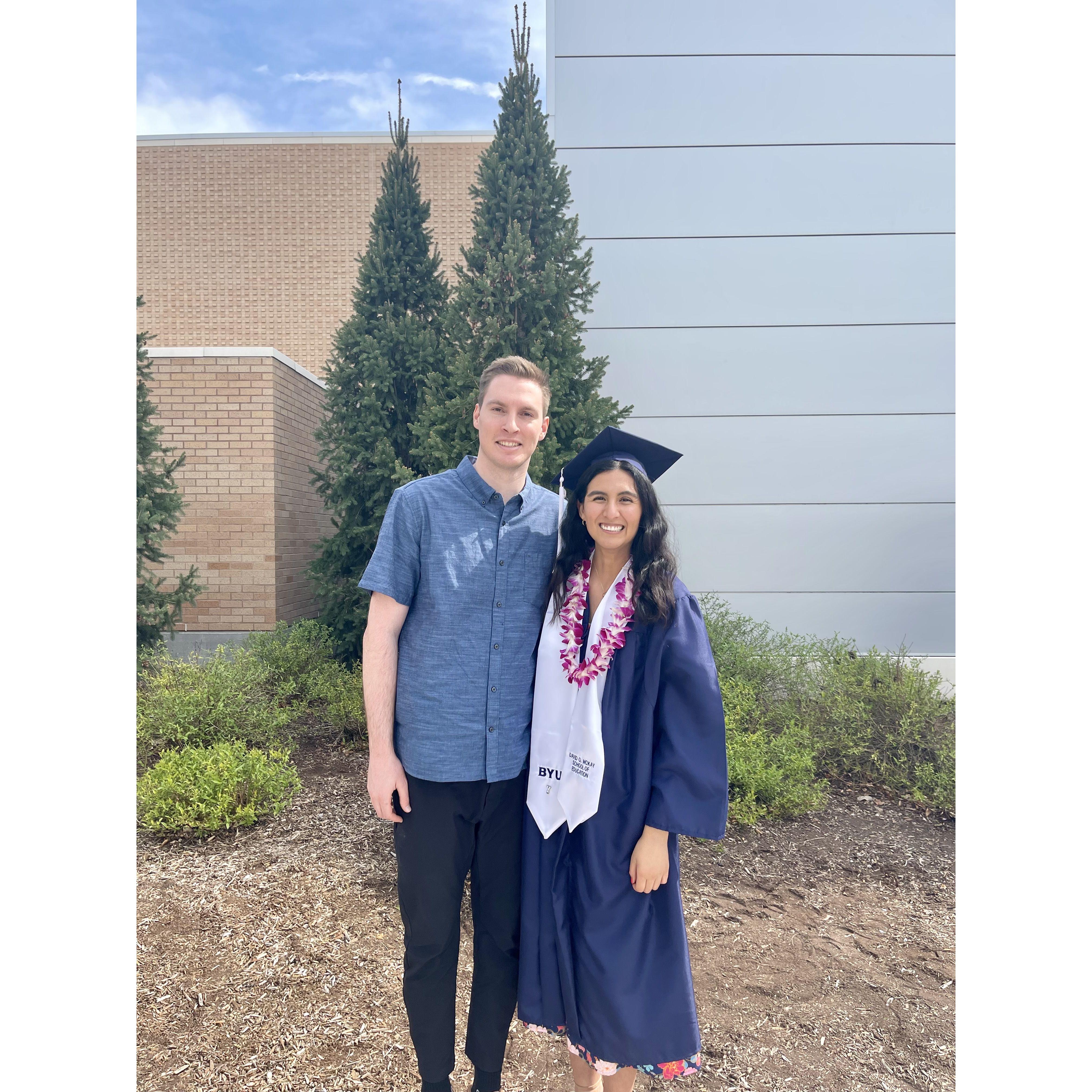 Andrew and I after my graduation ceremony from BYU!