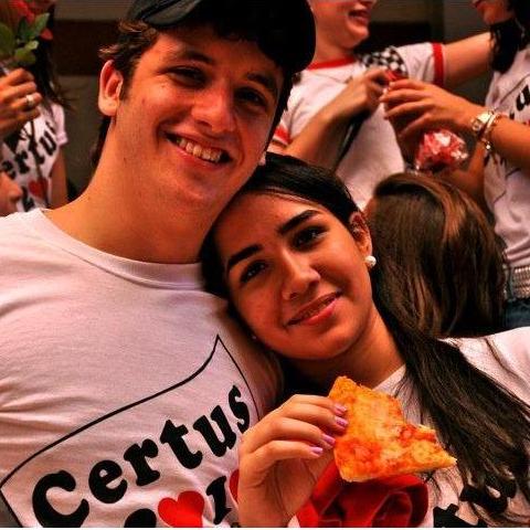 Valentines Day at our high school during our senior year.