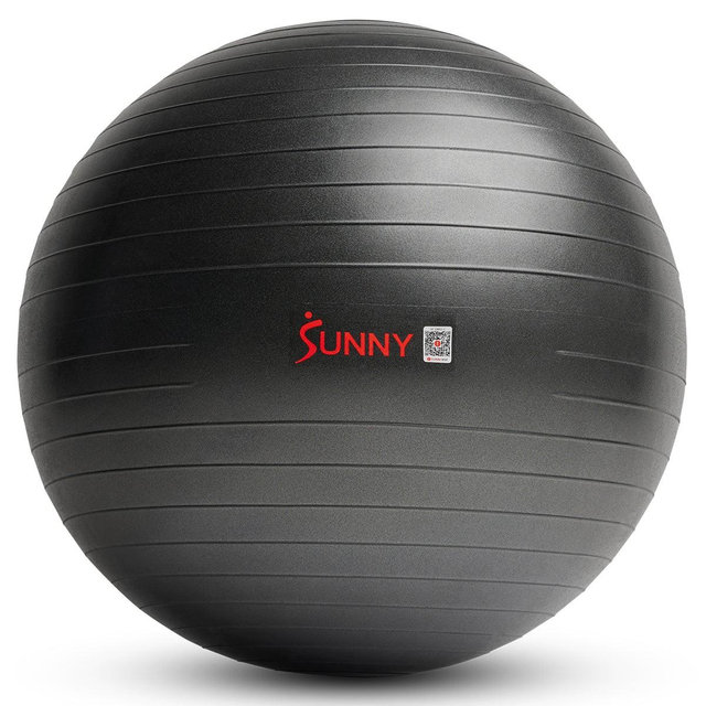 Sunny Health & Fitness Premium 75cm Yoga Ball | Extra‑Thick Anti‑Burst Exercise Ball for Workouts, Pregnancy, Physical Therapy & Active Sitting