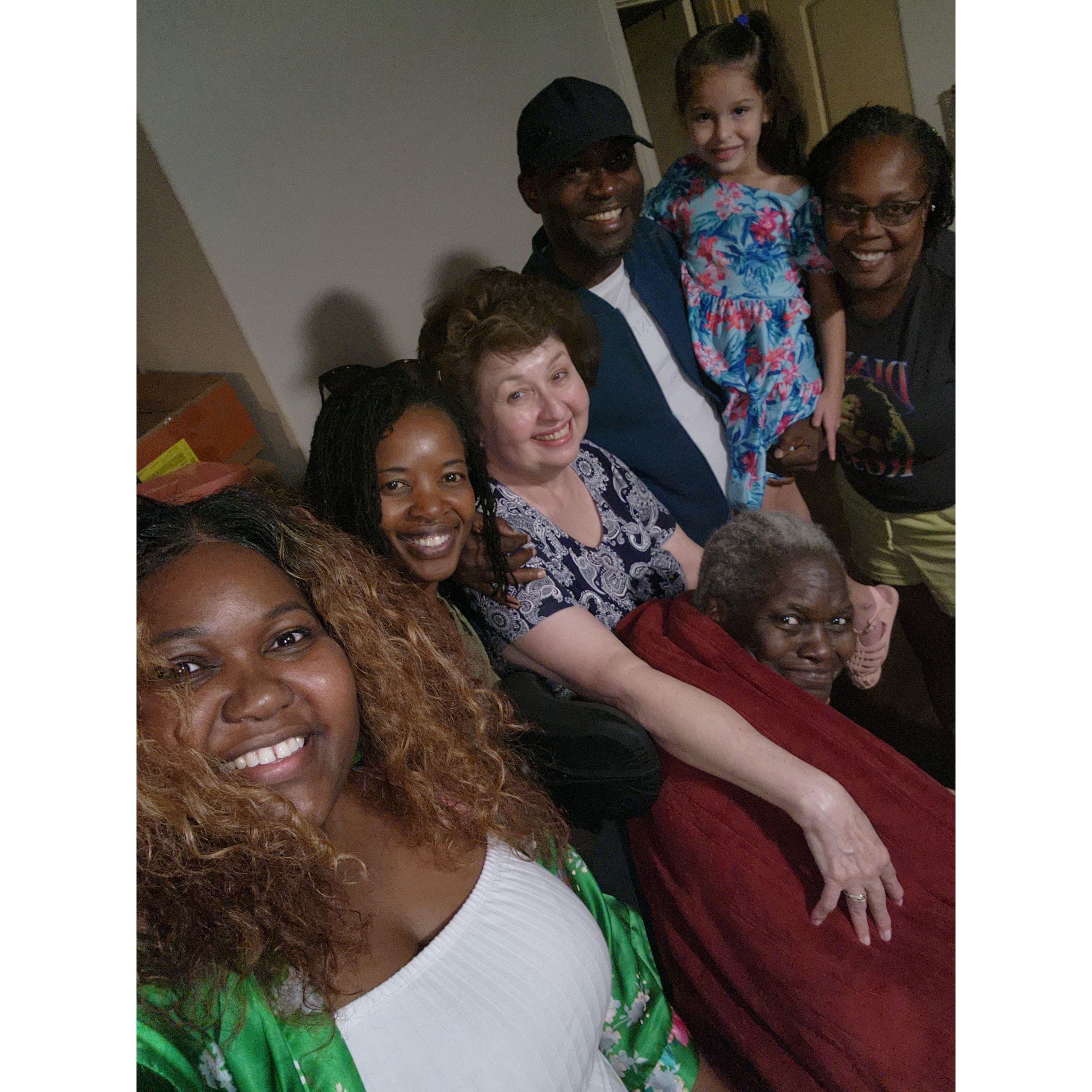 This pic was snapped just after Omotayo attended a special blessing over LaKeSha & Mommy by Ms. Naomi. It was a special moment & milestone for the couple also.