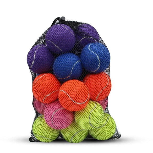 SHYUJAJIE Tennis Balls, 20 Pack Training Tennis Balls,High Elasticity Practice Tennis Balls for Beginner, Exercise Playing Balls for Pet Dog