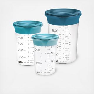 SleekStore Pinch + Pour 3-Piece Measuring Beaker Set