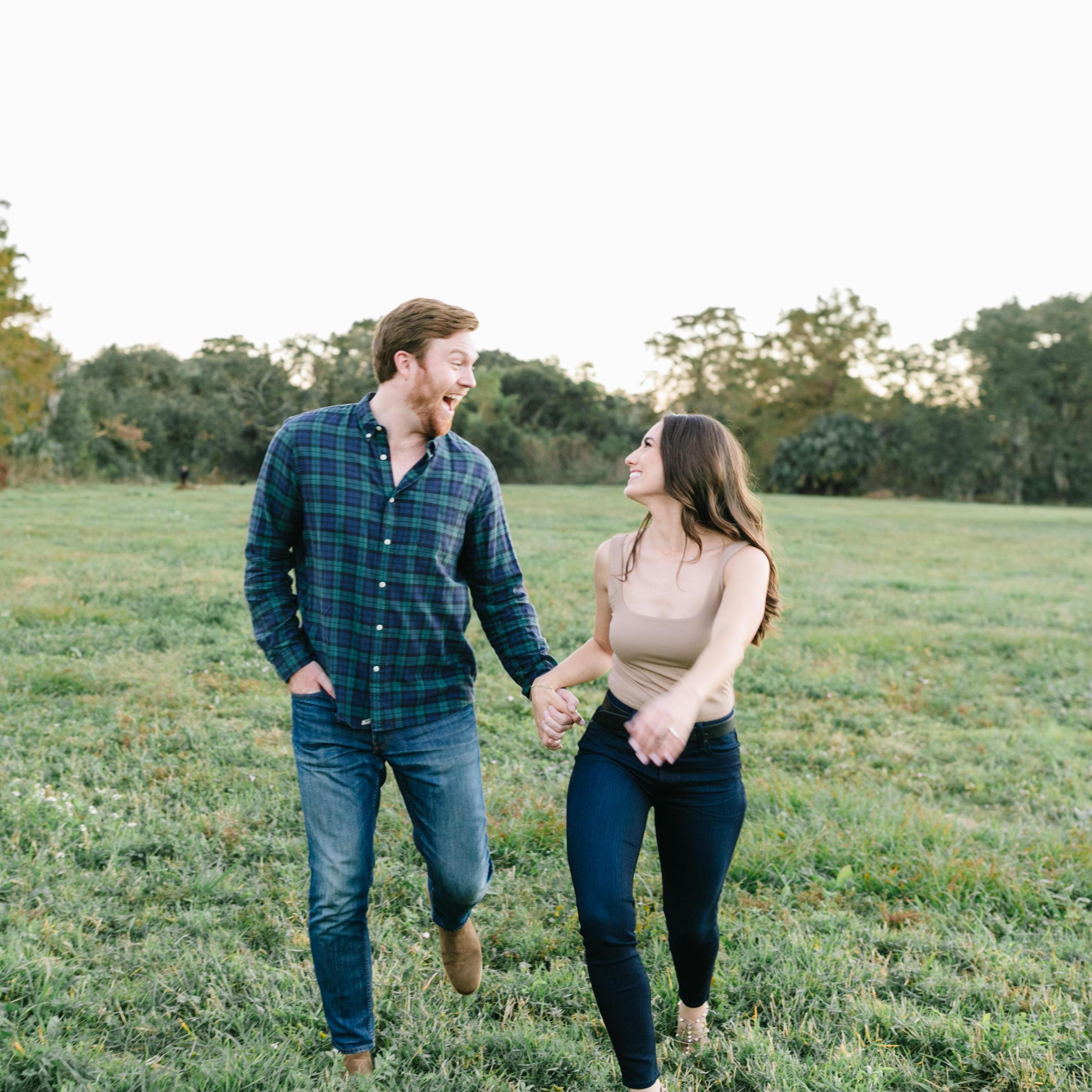 Struggling to master the casual walking pictures at our engagement shoot - 2020