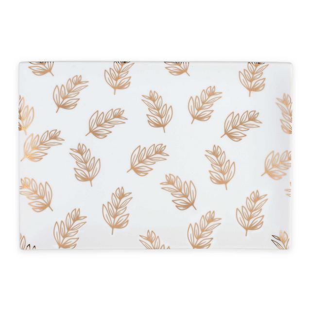Everyday White® by Fitz and Floyd® Leaves Rectangular Serving Tray in White
