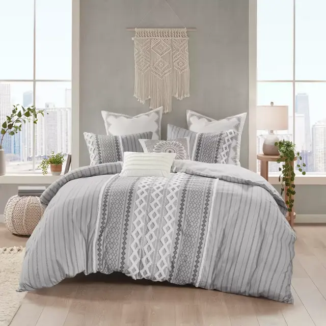 INK+IVY Imani 3-Piece King/California King Comforter Set in Gray