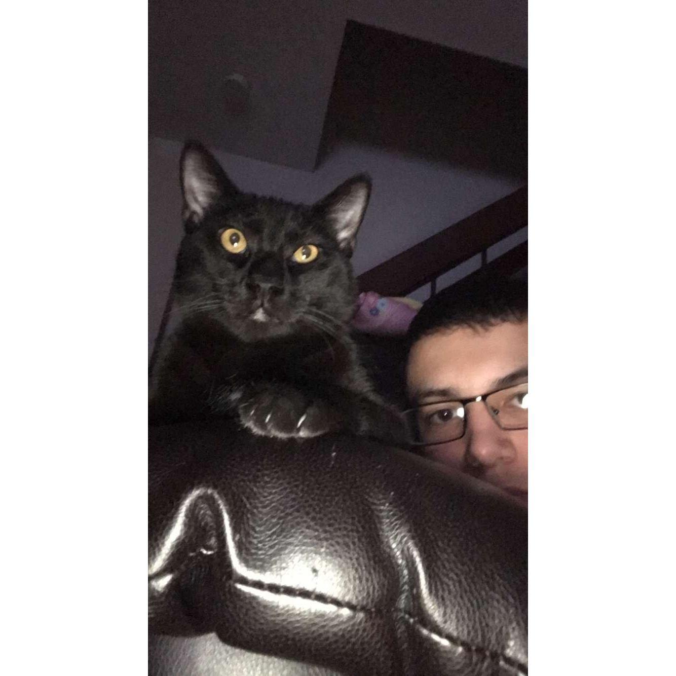 SO MANY CUDDLING PICTURES WITH BUTTONS AND HIS PARENTS!!