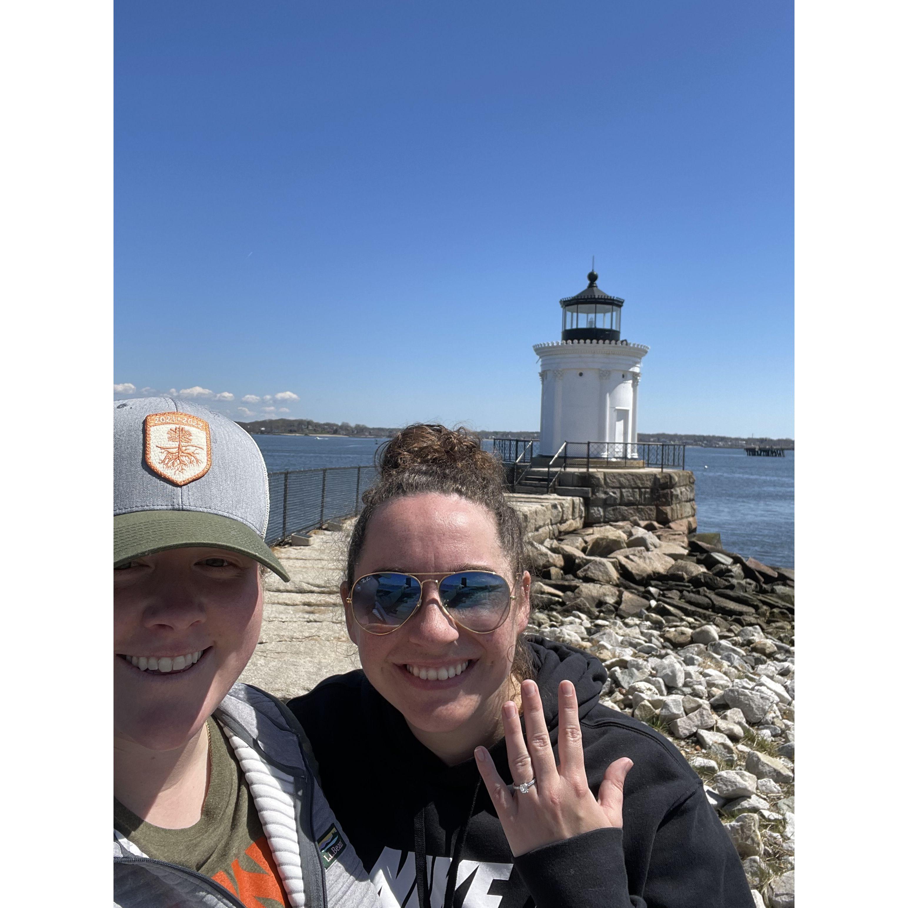 April 28, 2023 - The engagement at Bug Light in Portland