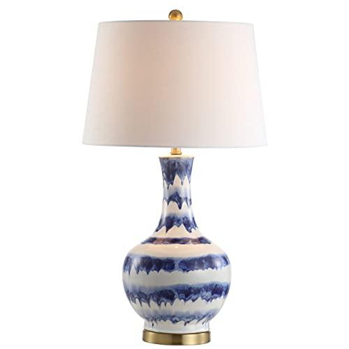 JONATHAN Y JYL3054B Tucker 30.5" Ceramic/Metal LED Lamp Contemporary,Transitional for Bedroom, Living Room, Office, College Dorm, Coffee Table, Bookcase, Blue