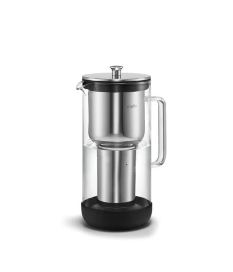 aarke Purifier | Glass Water Filter Pitcher with Refillable Steel Filter | 2.4L / 10 Cups | Includes Pure Filter Granules | No Plastic | Dishwasher Friendly