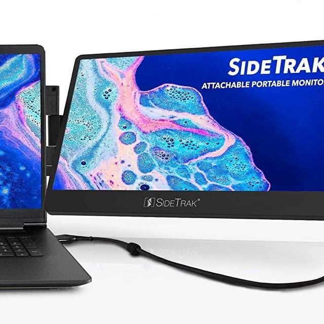 New SideTrak Swivel Attachable Portable Monitor for Laptop 12.5” FHD IPS Rotating Dual Laptop Screen | Compatible with Mac, PC, & Chrome | Powered by USB or Mini HDMI (12.5" Single Monitor)