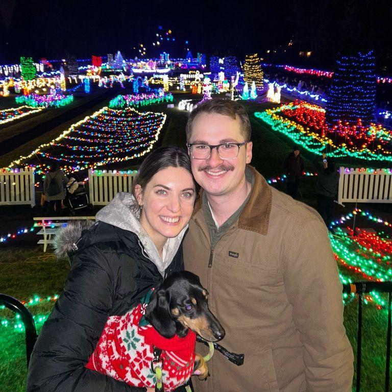 Seeing all the Christmas lights our first Christmas together