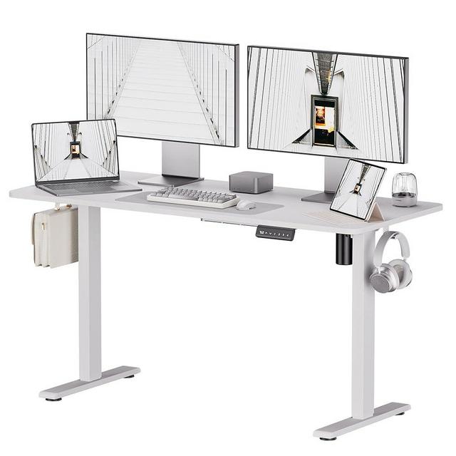 SOHOMACH Electric Standing Desk - Adjustable Height with Memory Preset, 55 x 24 Inches Ergonomic Design Stand Up Home Office Standing Desk