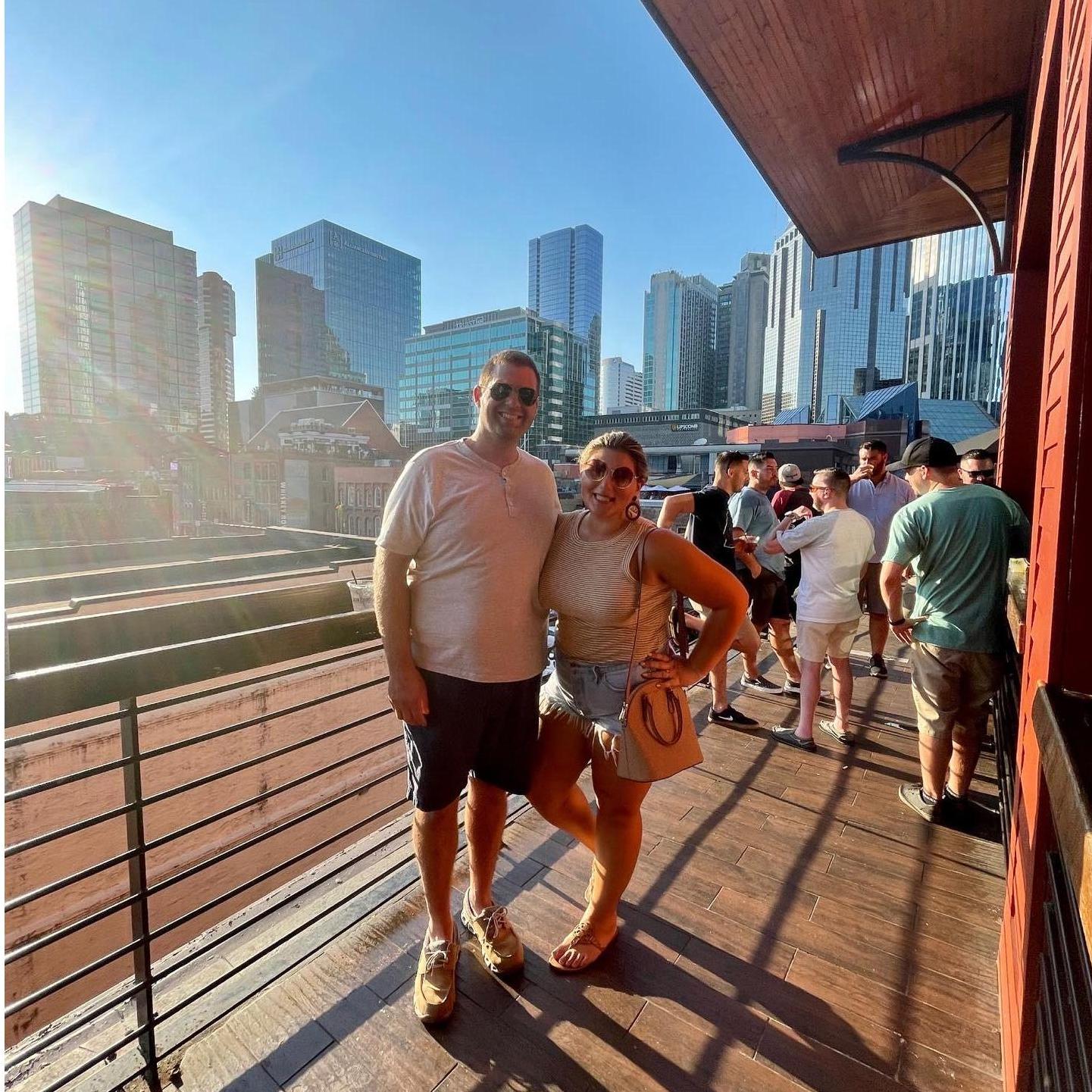 Celebrating our engagement in Nashville!