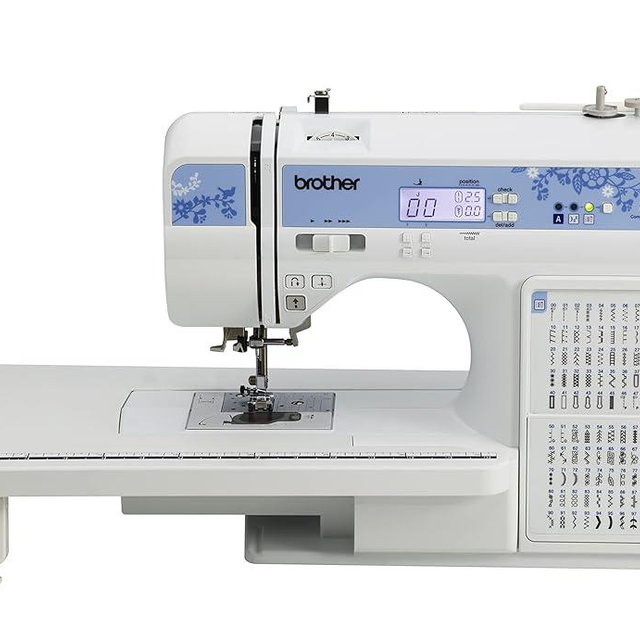 Brother CS7205 Computerized Sewing Machine with Wide Table, 150 Built-in Sewing Stitches, 1 Font, Wide Table, 11 Sewing Feet