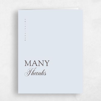 Blue Typography Wedding Thank You - Soave Portrait