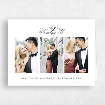 White Typography Wedding Thank You - Arthur Photo