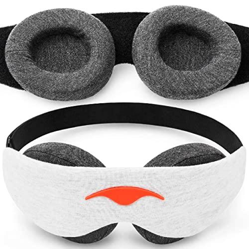 Manta Slim Mask - 100% Blackout Ultra-Lightweight Eye Mask - Slim Comfort Design - Zero Eye Pressure - Infinitely Adjustable Eye Cups - Perfect Sleeping Mask for Side Sleepers and Light Sleepers