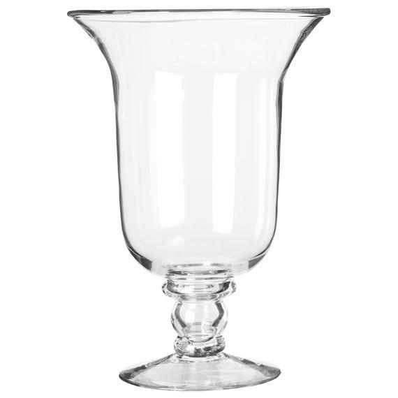 Large Glass Hurricane Lamp - Clear