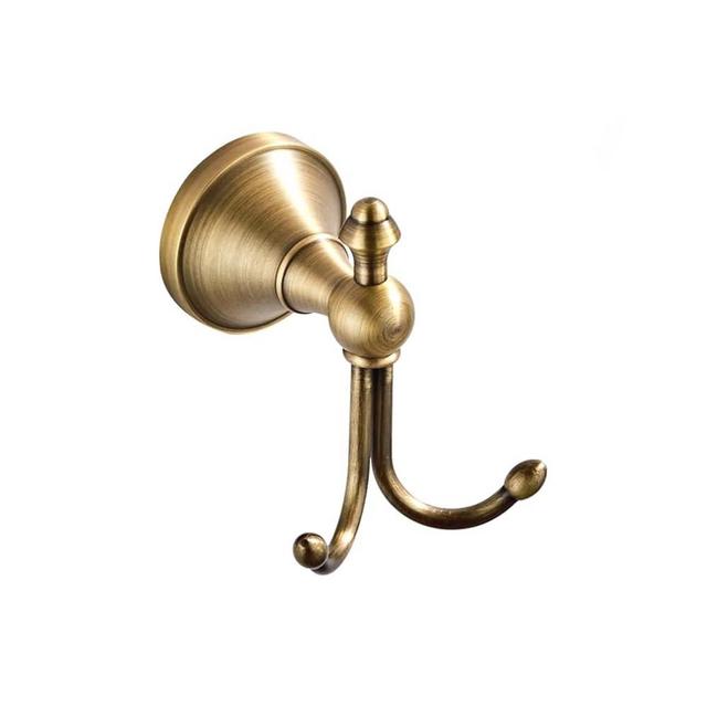 LSWYYP Vintage Antique Brass Hooks Wall,Antique Brass Horn Shape Curved Towel Hooks,Vintage Clothes Coat Robe Hook for Bathroom Accessories,Bronze