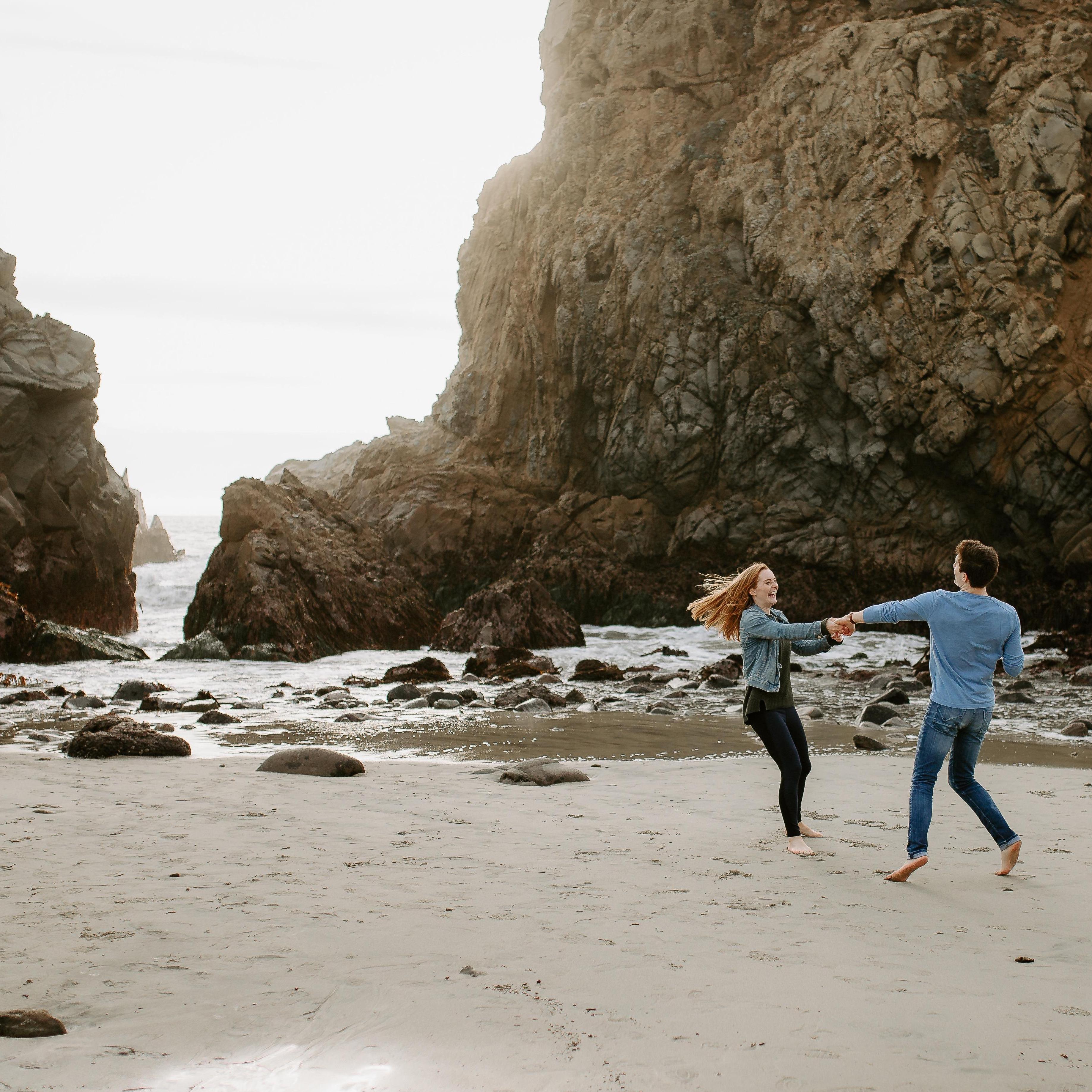 happy moments immediately following our engagement