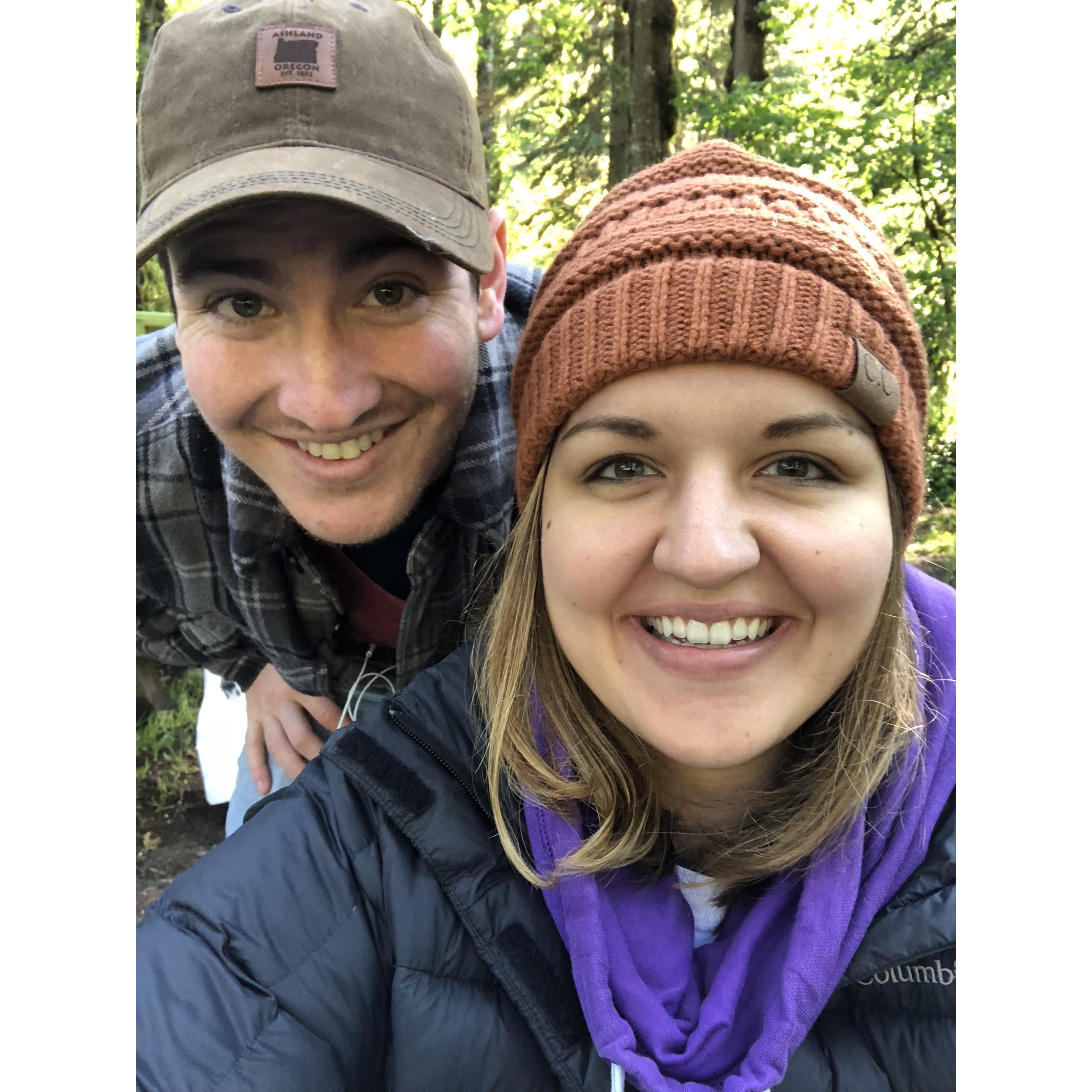 One of our many camping trips together!