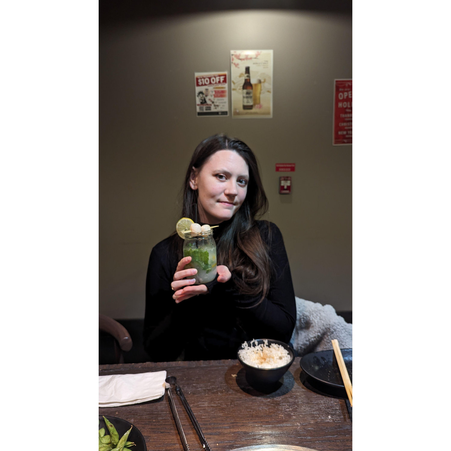 Jenny is getting lit at one of our favorite restaurants, Gyuk-Kaku