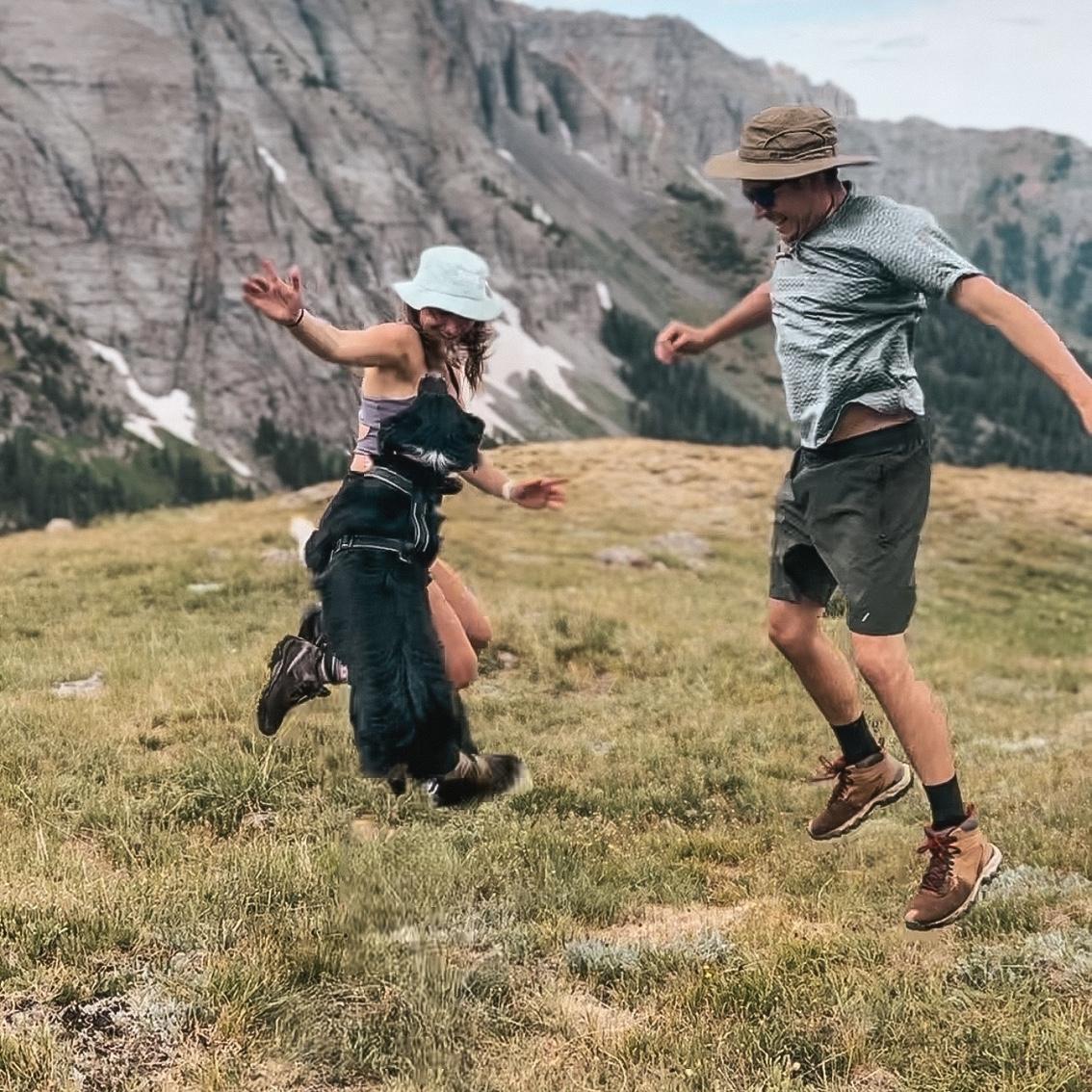 Exploring the San Juan Mountains together. This was at the top of the Blue Lakes Trail.