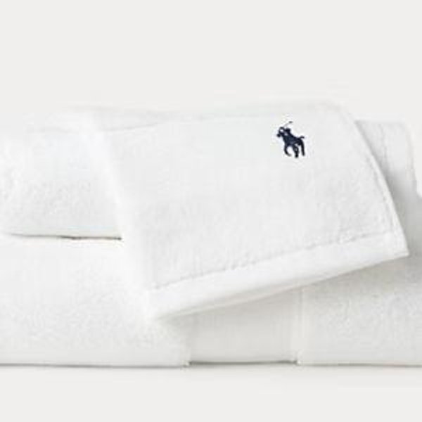 2 White Hand Towels The Polo Towel & Mat | Ralph Lauren