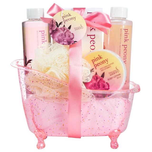 Freida & Joe Pink Peony Bath Spa Set