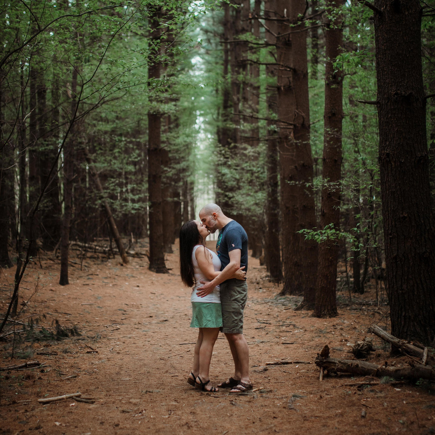 A picture from our engagement photo shoot at
Woldumar Nature Center in Lansing, MI
