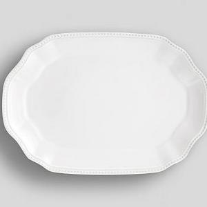 Leila Oval Serving Platter - White