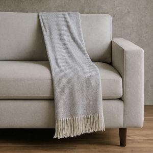 Throw Roma Gris - Ocean Blue